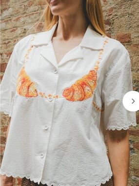 Teeny-Weeny-Croissantkini Tombolo Seersucker Top